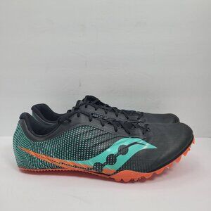 Saucony Spitfire 5 Men’s Black Cool Mint Spike Track Shoes US Size 11